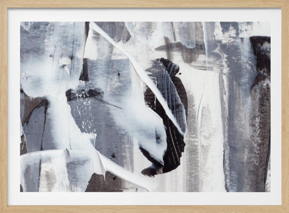 Monochrome Brushstrokes | Poster