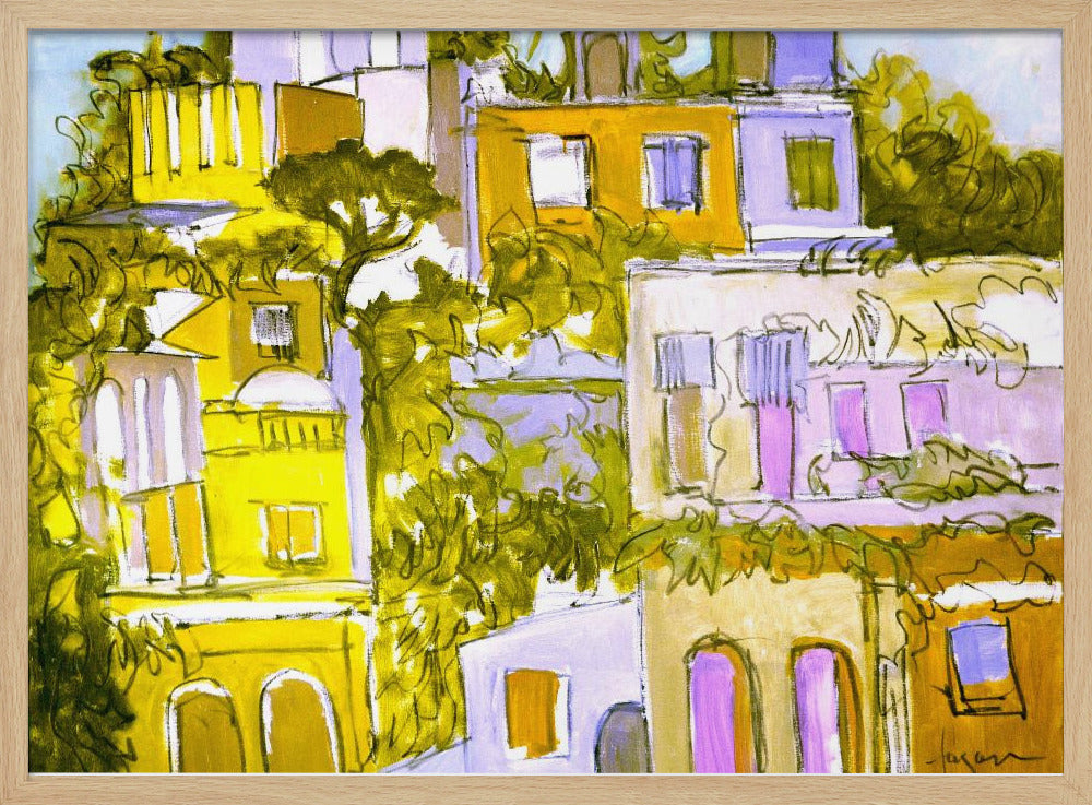 Vibrant Rooftops | Poster