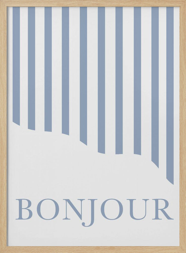 Bonjour Stripes | Poster