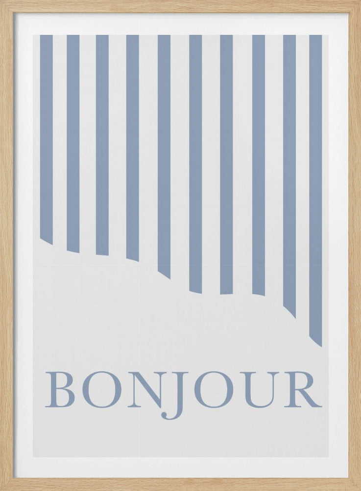 Bonjour Stripes | Poster