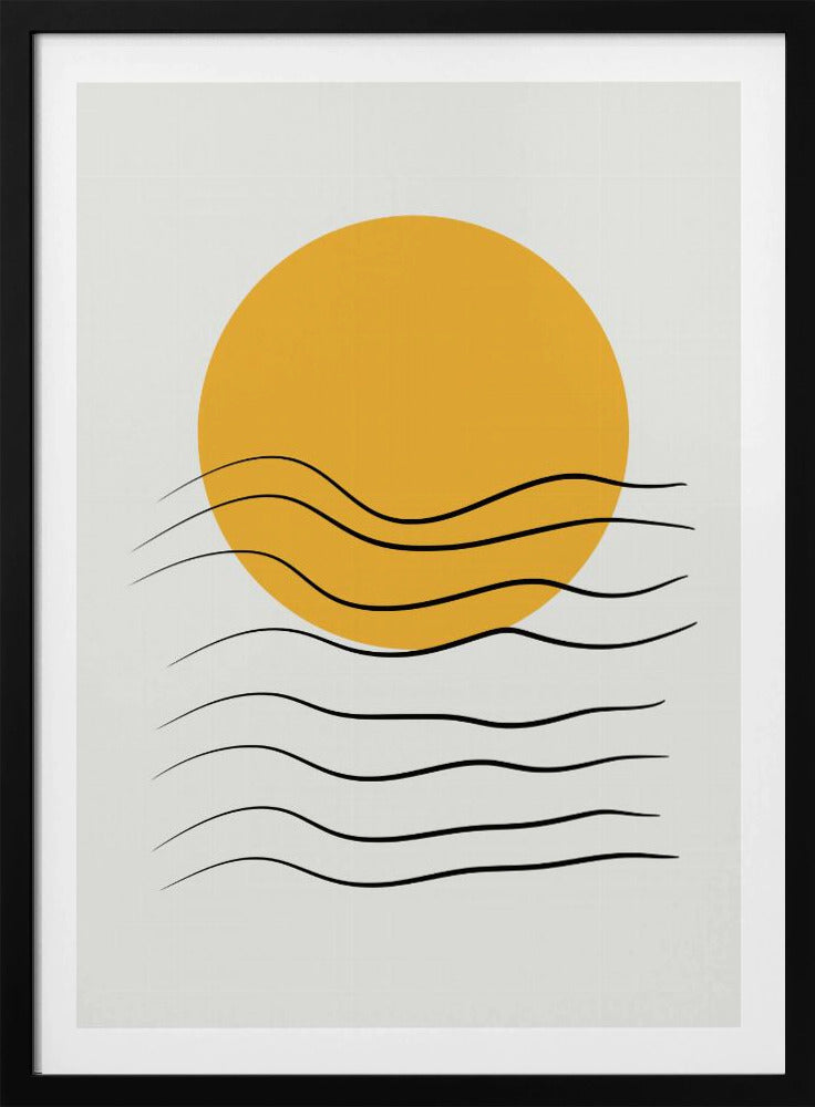 Golden Wave Sunset | Poster