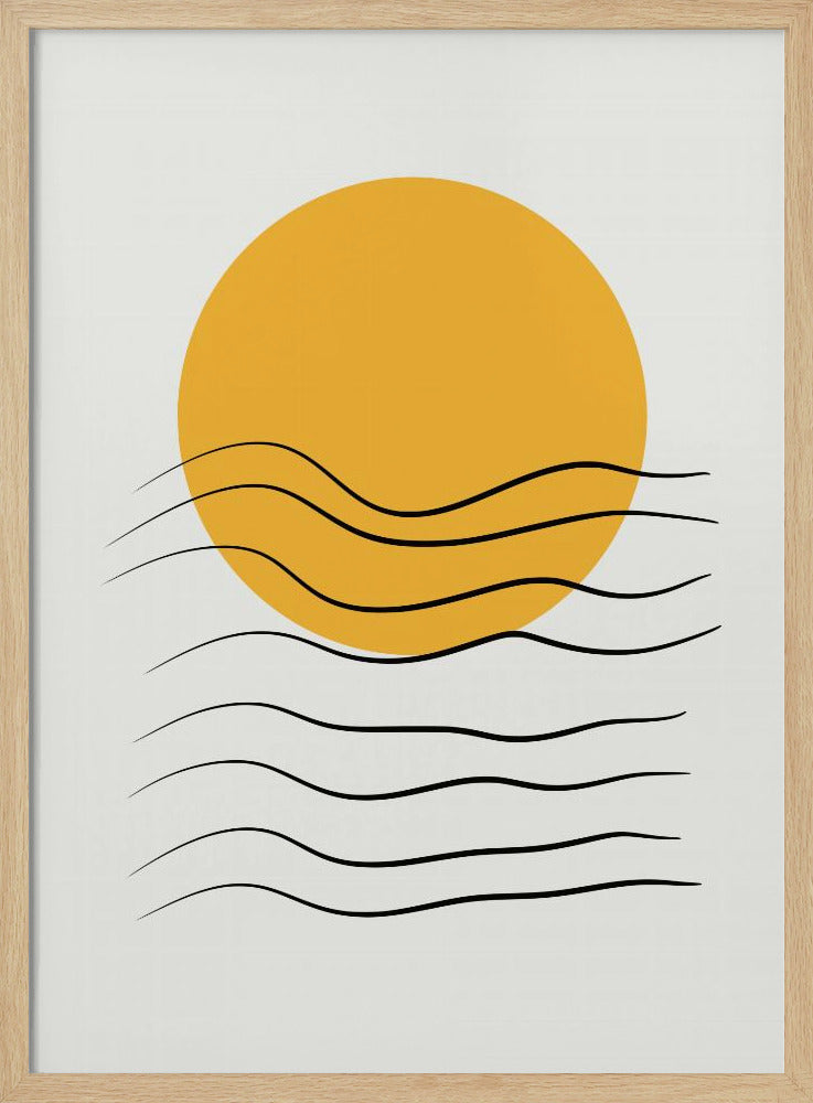 Golden Wave Sunset | Poster