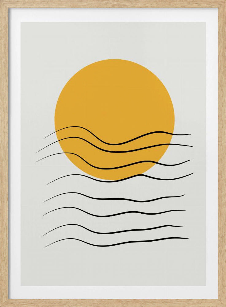 Golden Wave Sunset | Poster