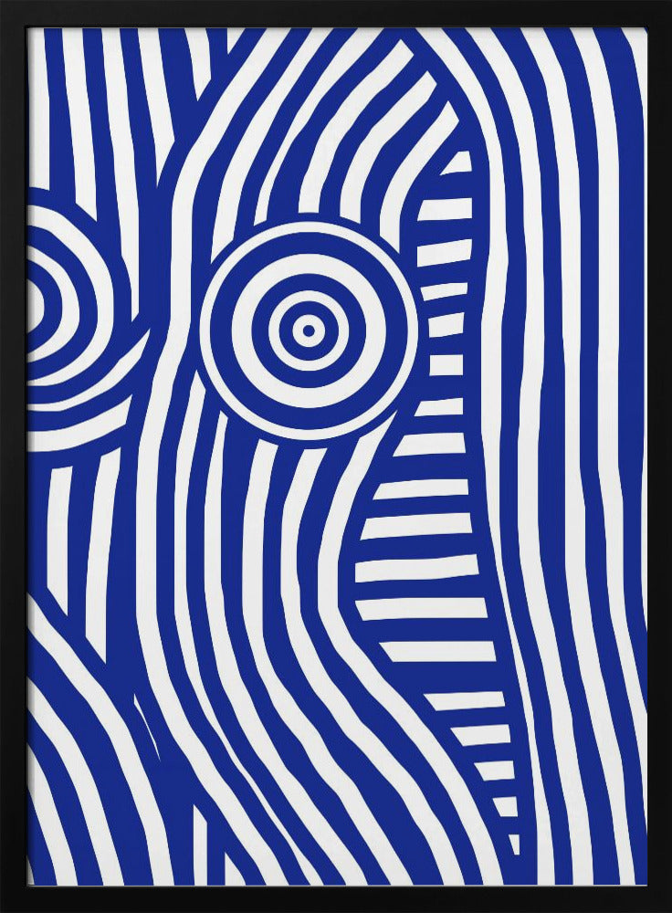 Front Blue and White Striped Nude | Poster