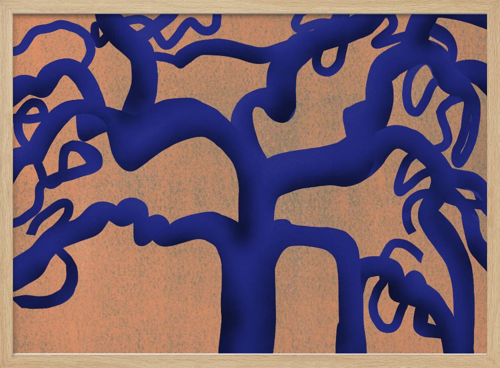 Twisting Indigo Tree | Poster