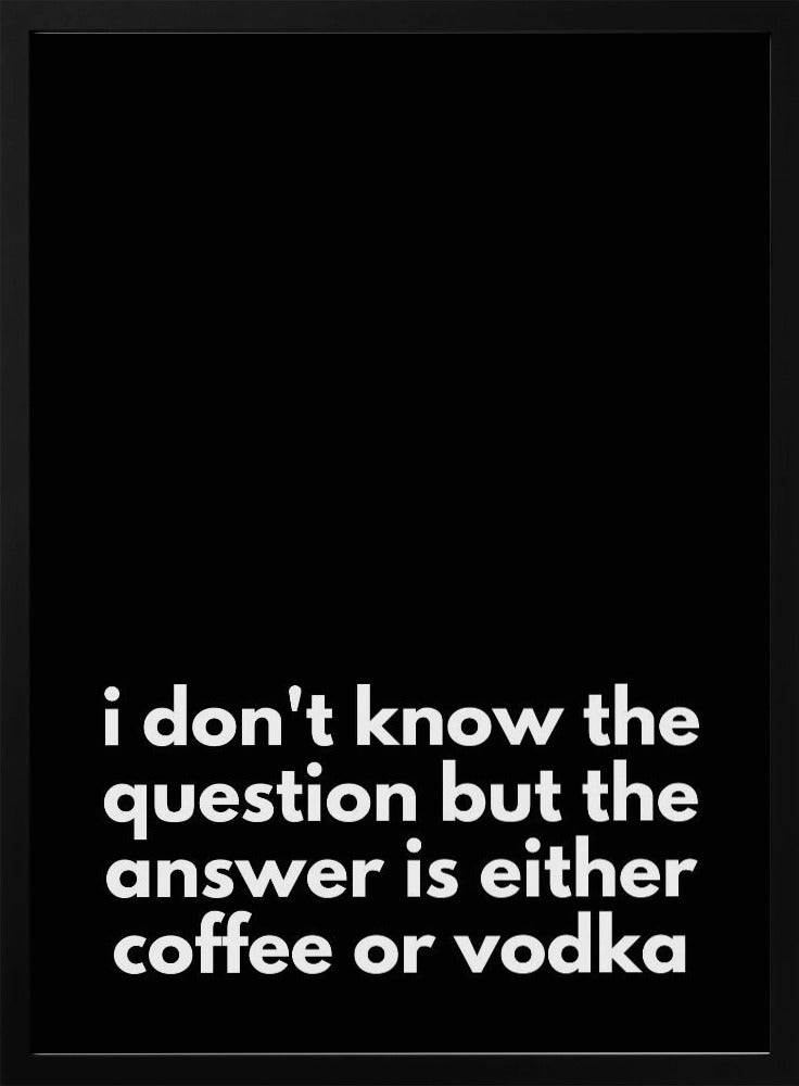 Coffee or Vodka Dilemma | Poster