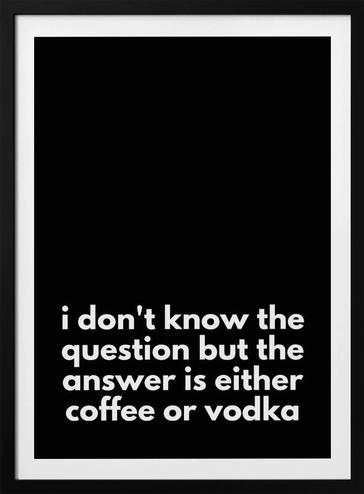 Coffee or Vodka Dilemma | Poster