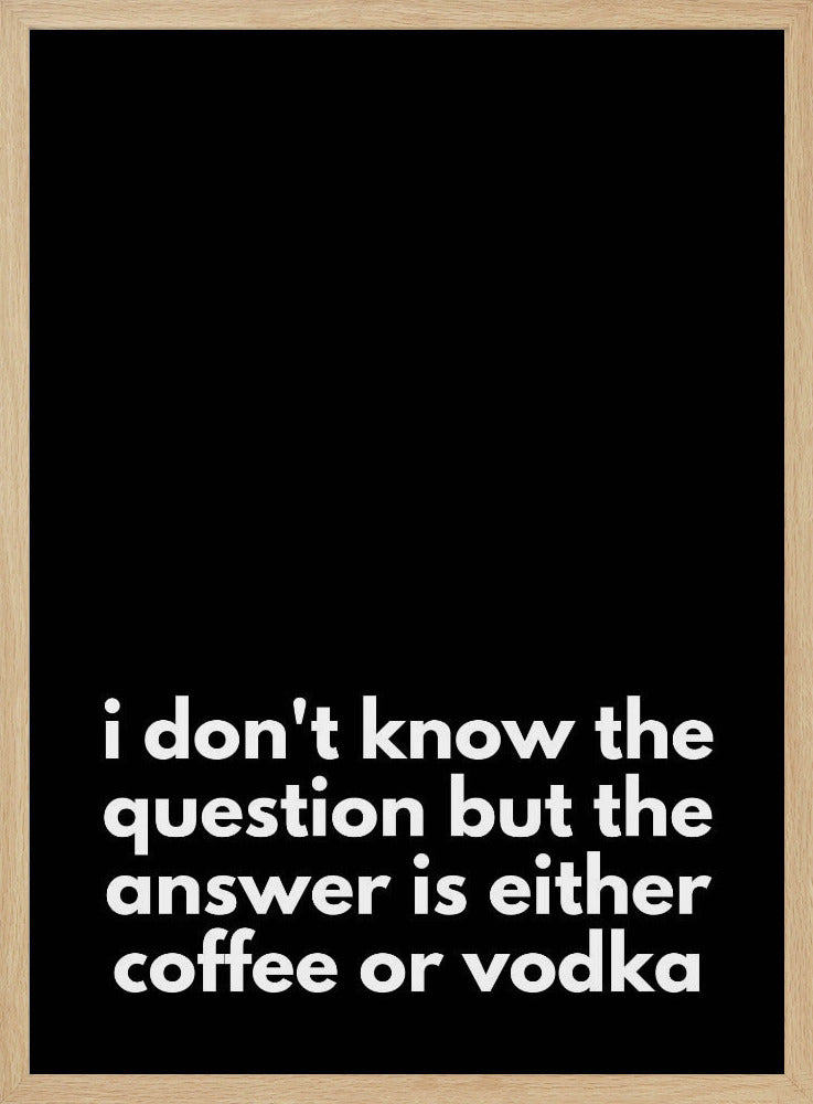 Coffee or Vodka Dilemma | Poster