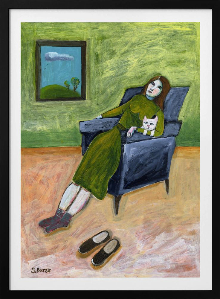 Lady with Cat | Poster