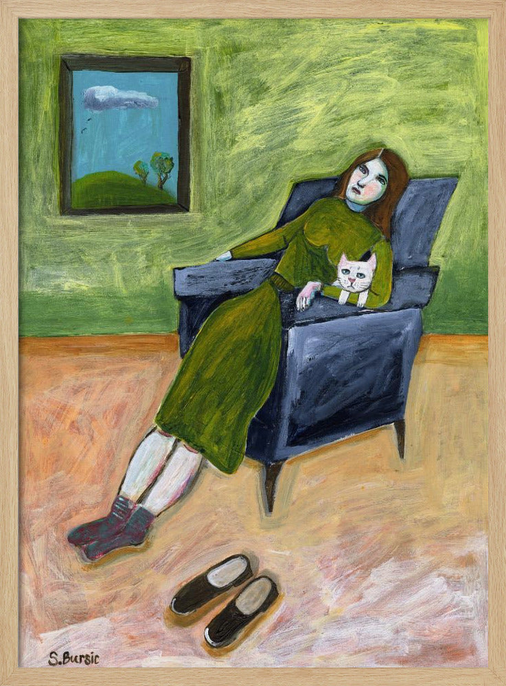 Lady with Cat | Poster