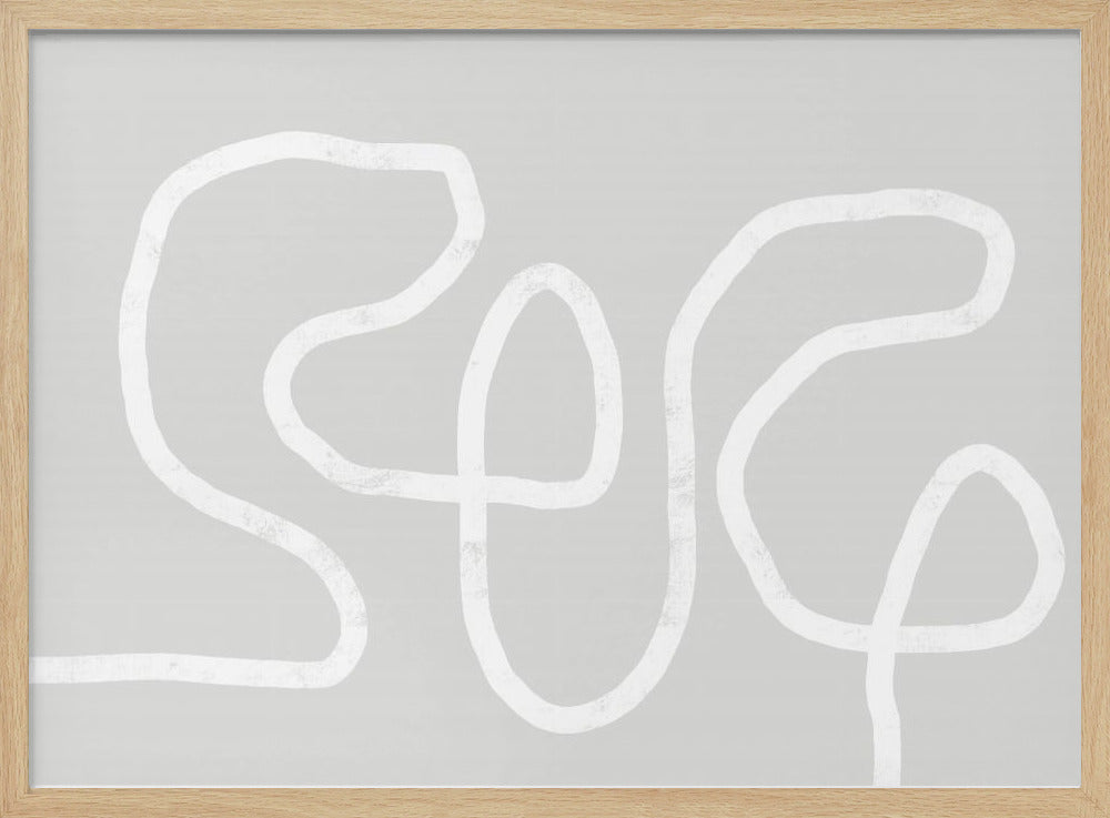 Intertwined White Lines | Poster
