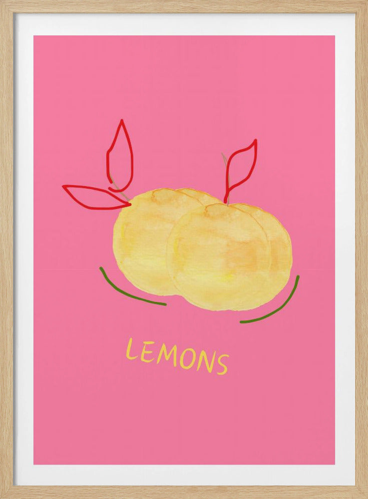 Lemons in Pink | Poster