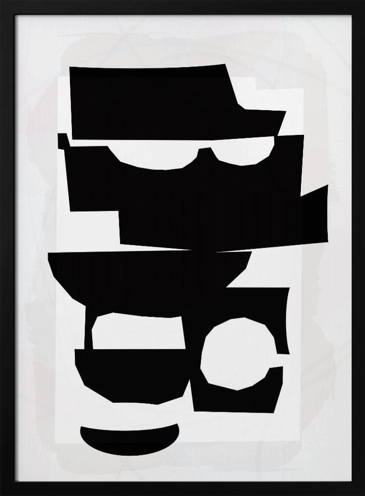 Black and White Cut Out Shapes 1 | Poster