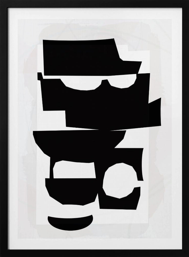 Black and White Cut Out Shapes 1 | Poster