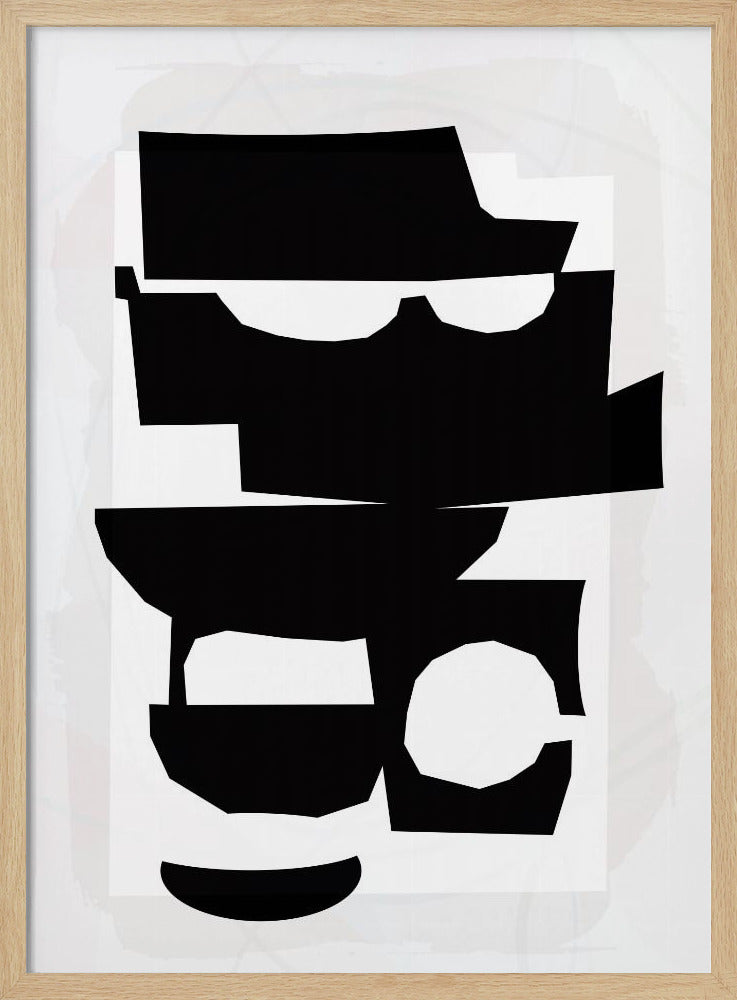Black and White Cut Out Shapes 1 | Poster