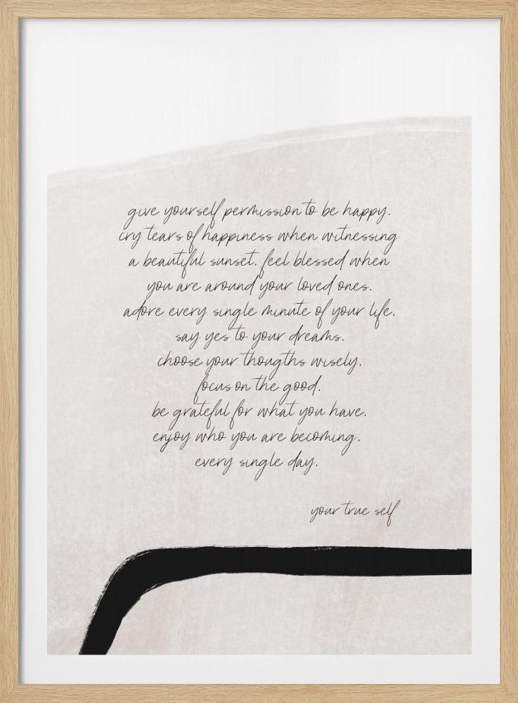Give Yourself Permission To Be Happy | Poster