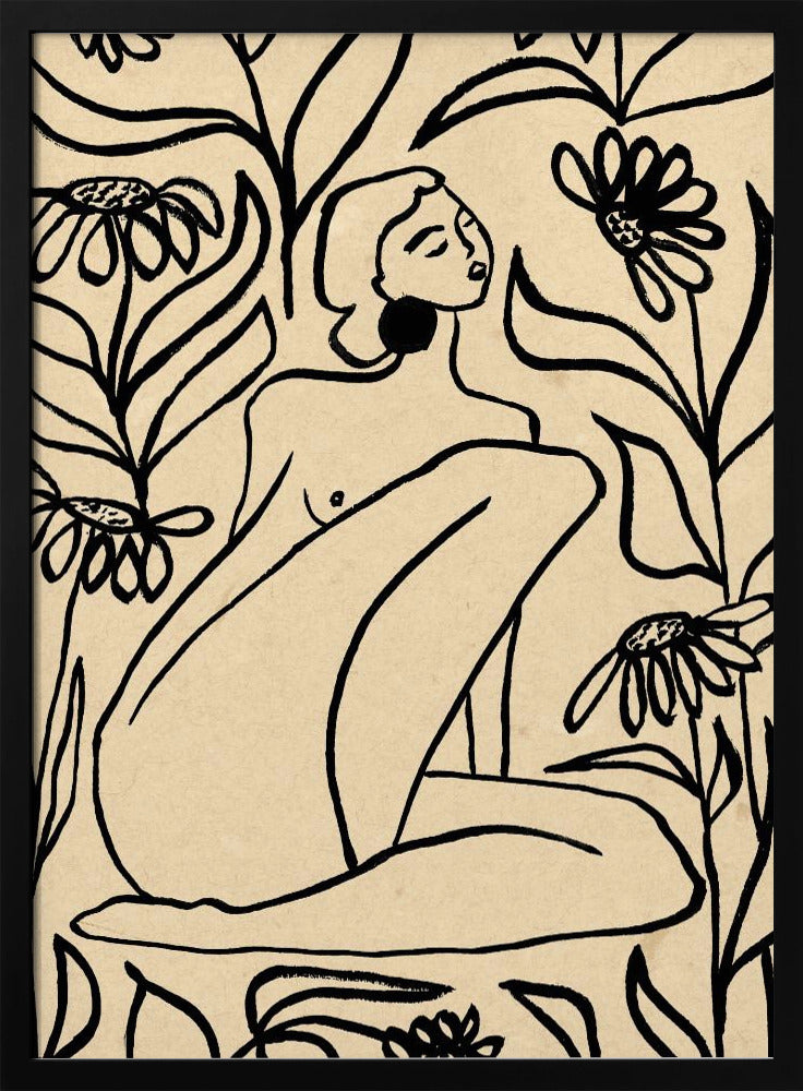 Girl In Sunflower Field | Poster