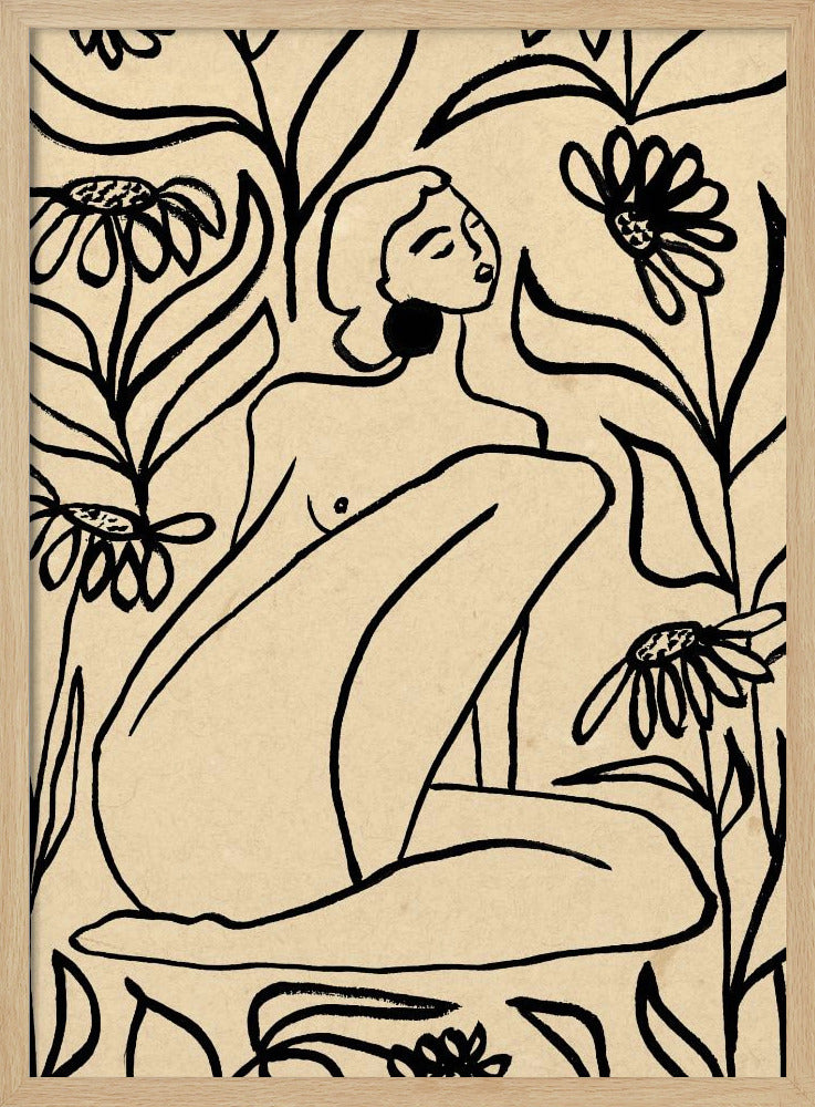 Girl In Sunflower Field | Poster