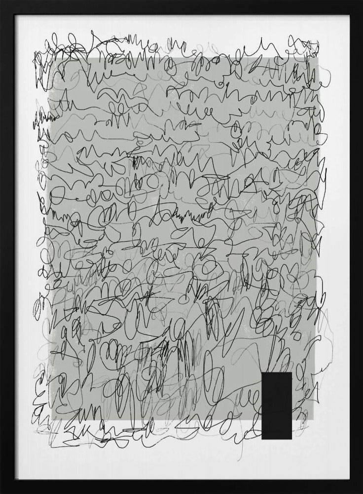 Intricate Scribbles On A Muted Background | Poster