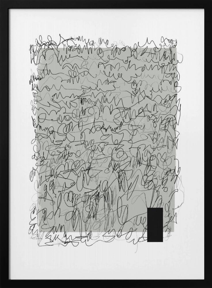 Intricate Scribbles On A Muted Background | Poster
