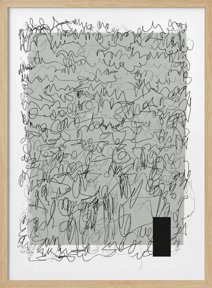Intricate Scribbles On A Muted Background | Poster