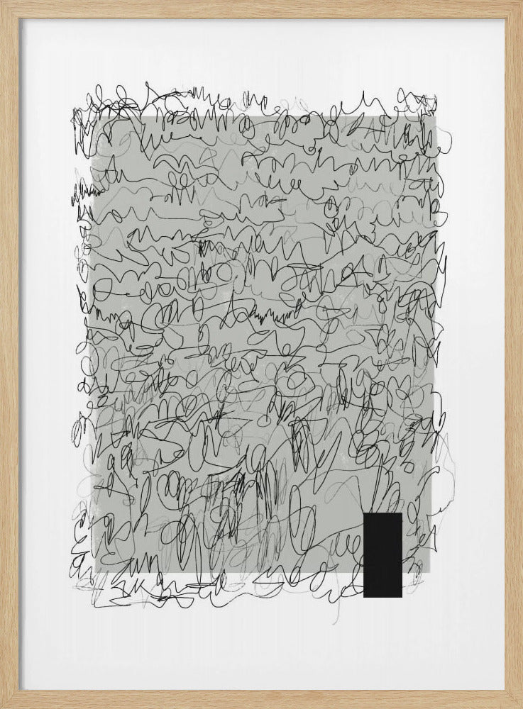 Intricate Scribbles On A Muted Background | Poster