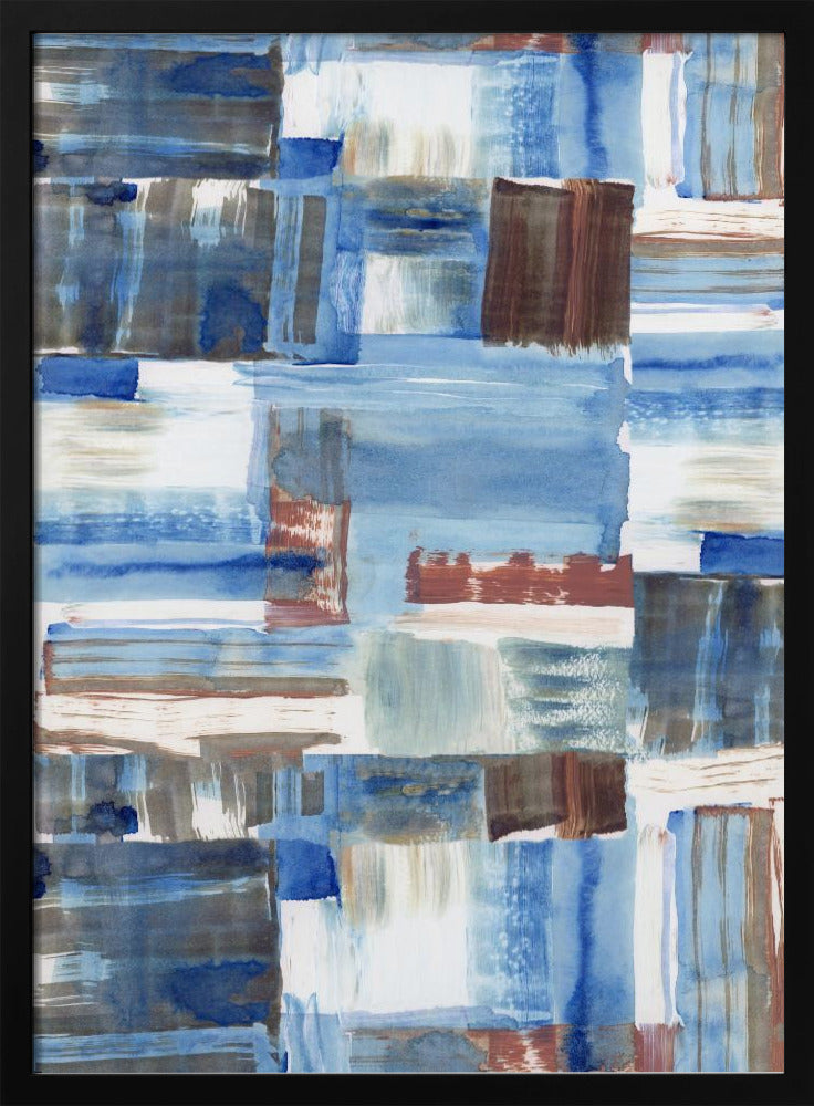 Icy Blue Abstract 3 | Poster