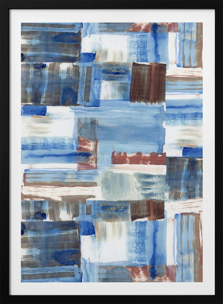 Icy Blue Abstract 3 | Poster