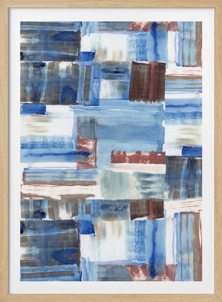 Icy Blue Abstract 3 | Poster