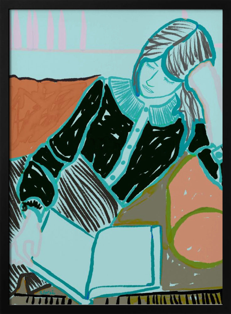 Lady reading | Poster