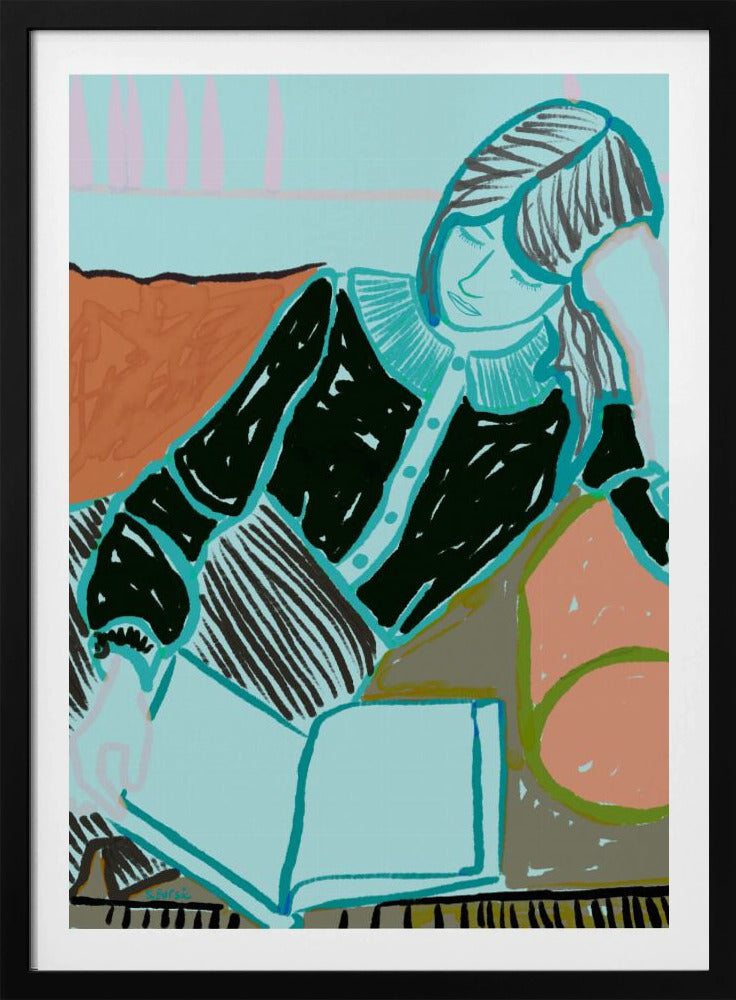 Lady reading | Poster