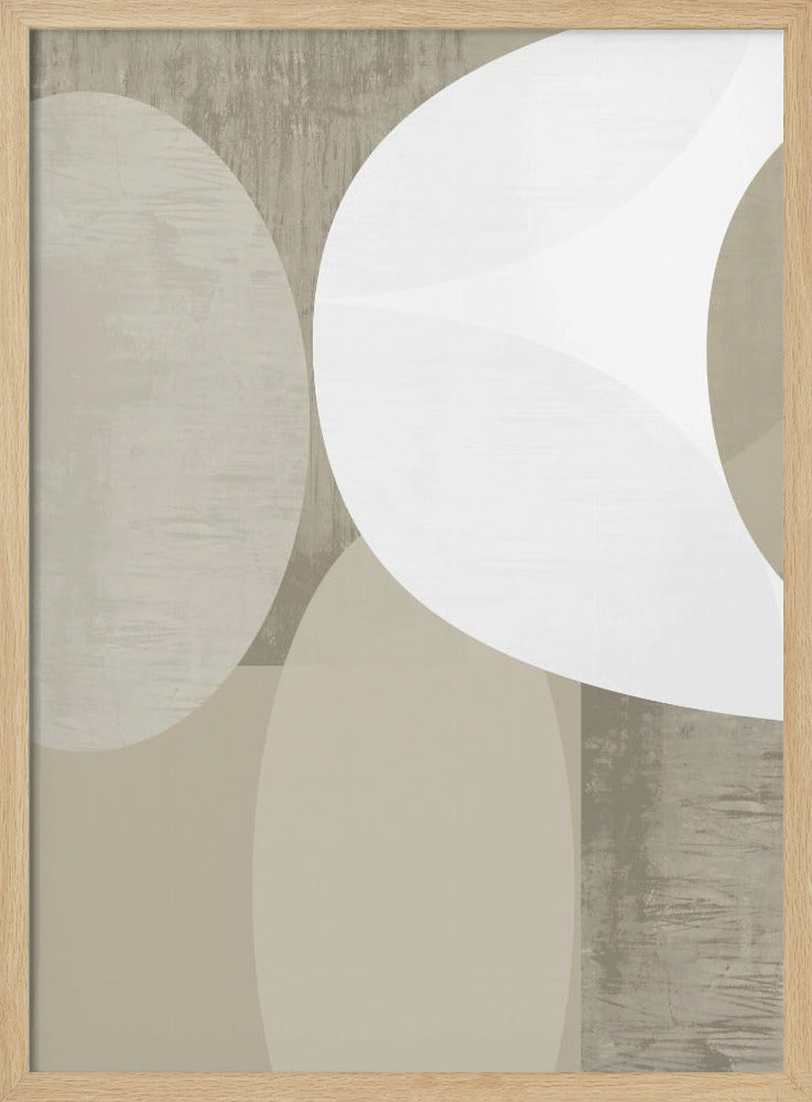 Black White Neutral Shapes 1 | Poster