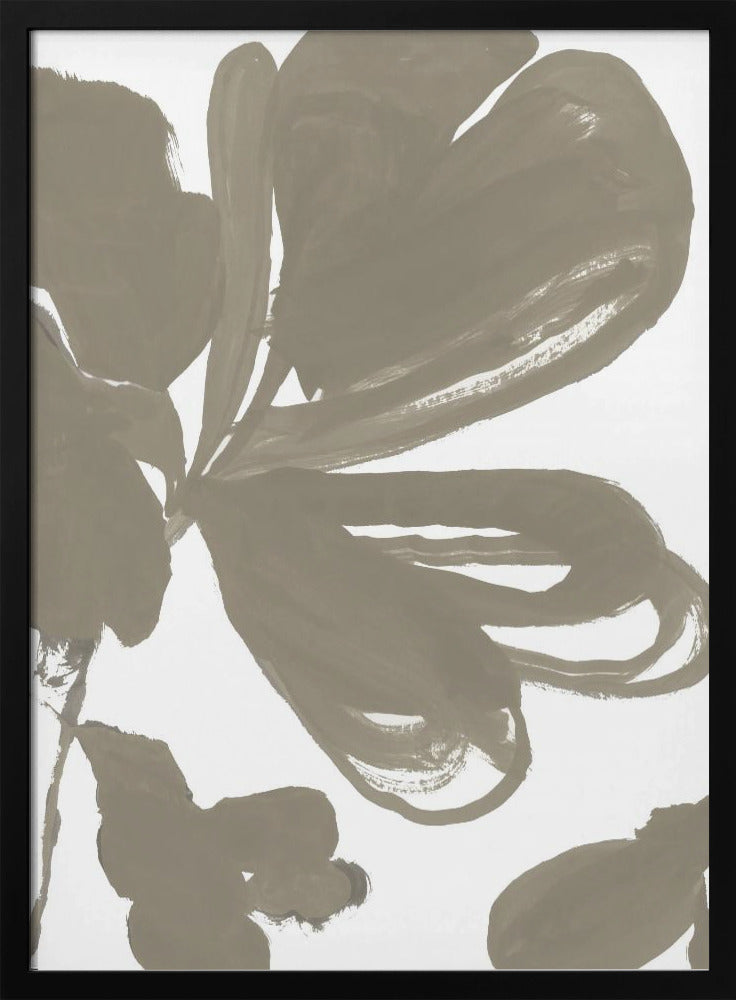 Giant Taupe Floral 1 | Poster