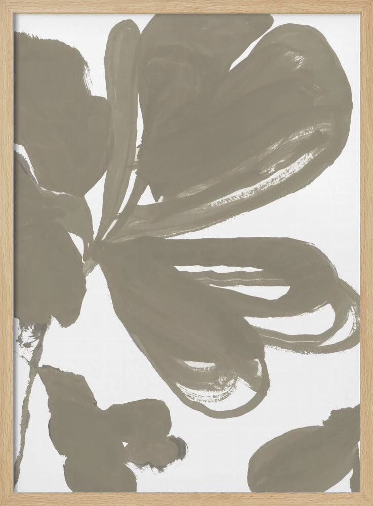Giant Taupe Floral 1 | Poster