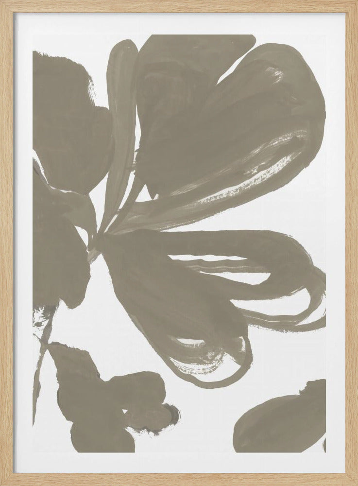 Giant Taupe Floral 1 | Poster