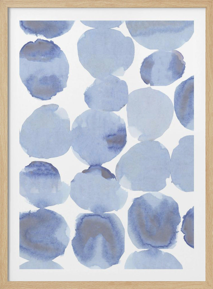 Blue Violet Gris Watercolour 1 | Poster