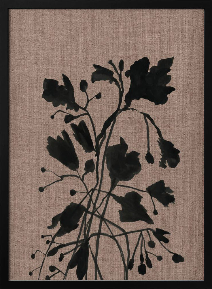 Black Floral II | Poster