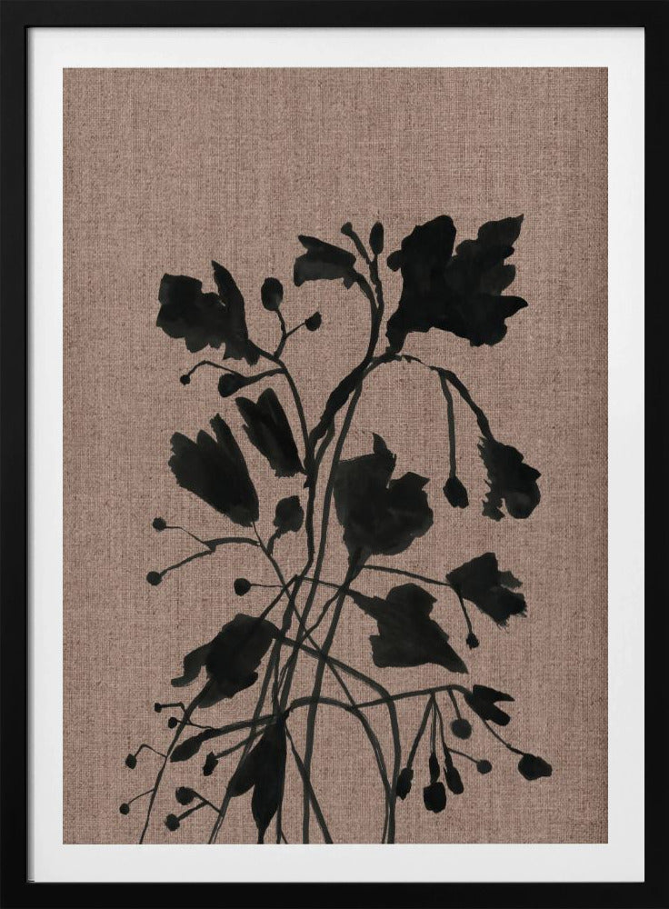 Black Floral II | Poster