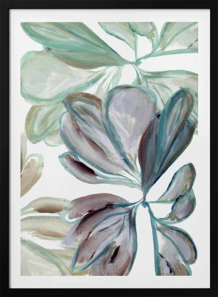 Aqua Floral 1 | Poster