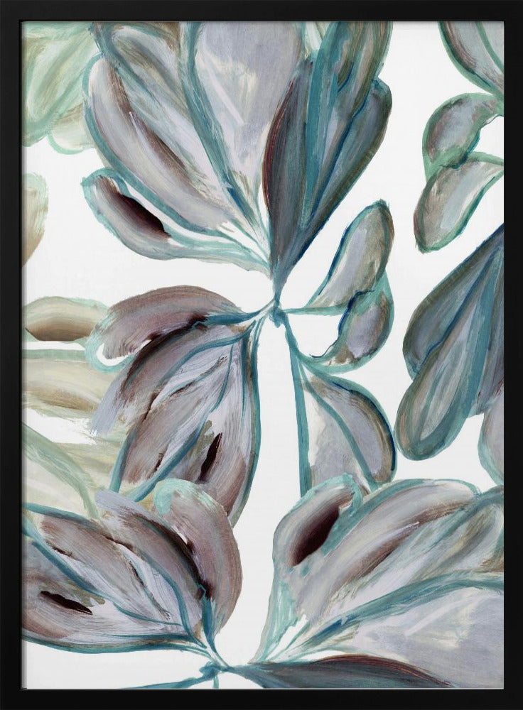 Aqua Floral 3 | Poster