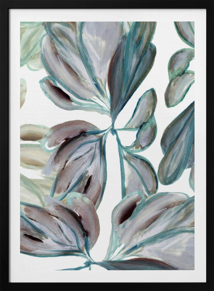 Aqua Floral 3 | Poster