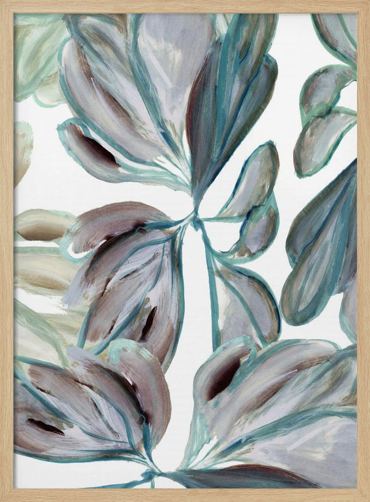 Aqua Floral 3 | Poster