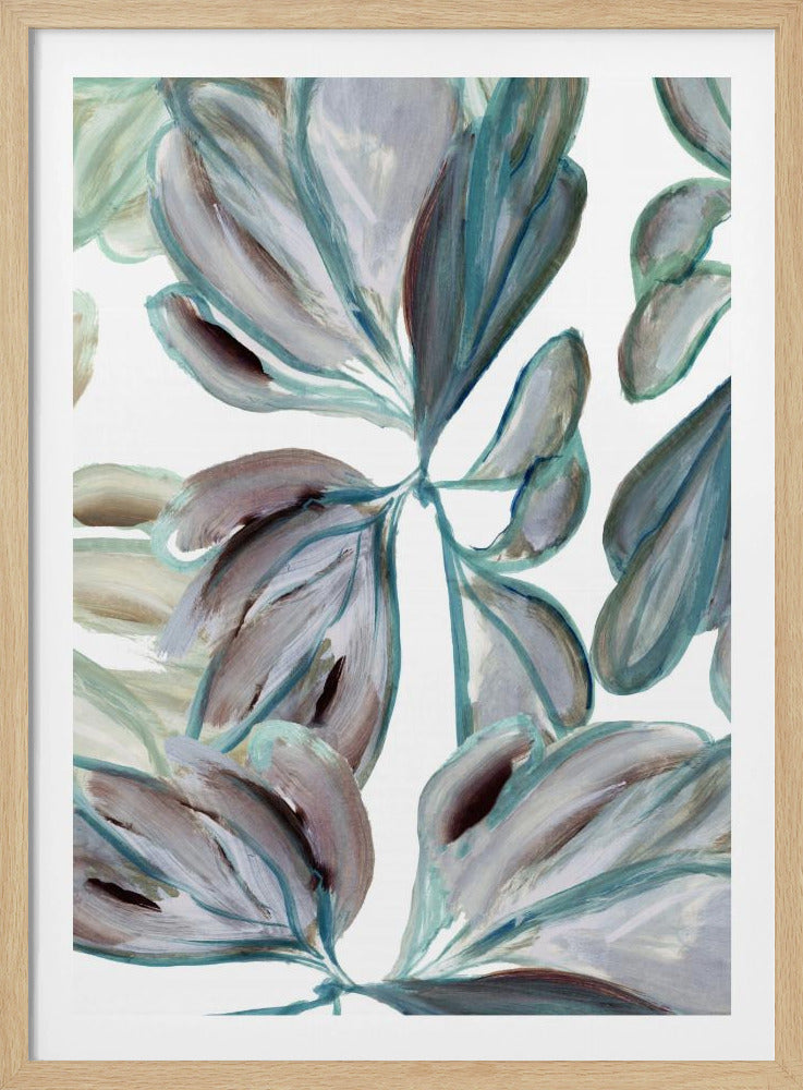 Aqua Floral 3 | Poster