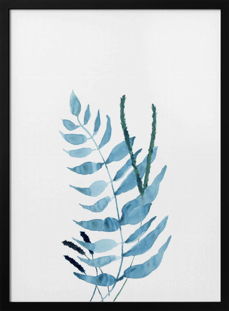 Blue Watercolour Flowers 2 | Poster