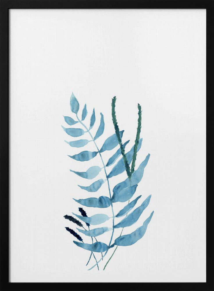 Blue Watercolour Flowers 2 | Poster