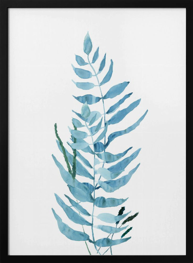 Blue Watercolour Flowers 3 | Poster