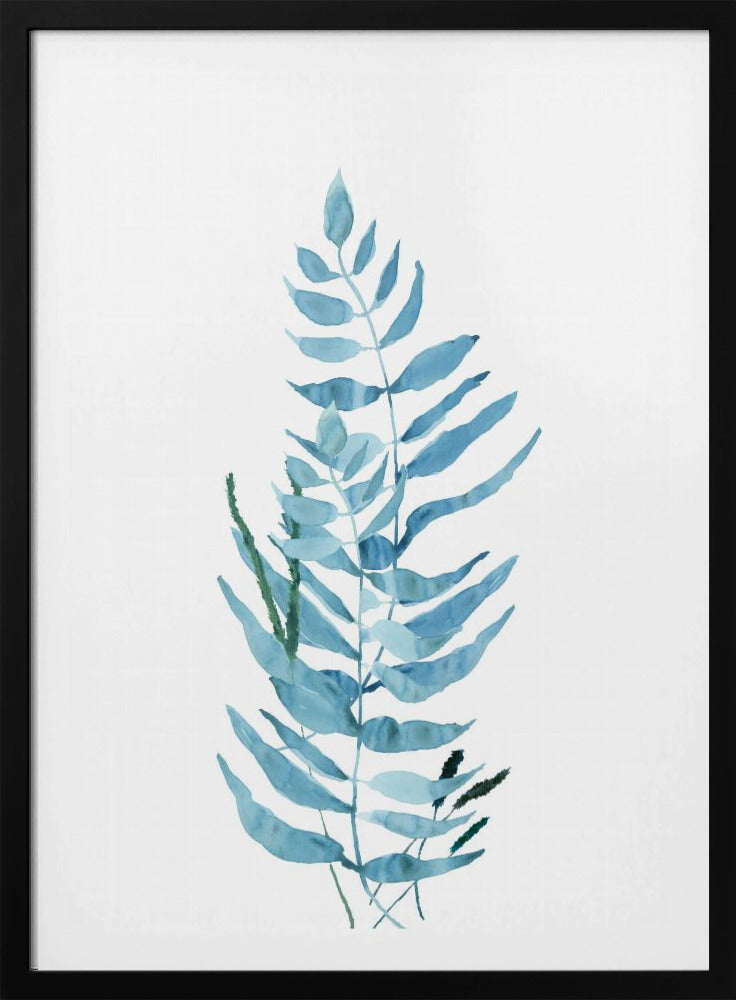 Blue Watercolour Flowers 3 | Poster