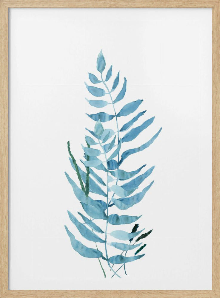 Blue Watercolour Flowers 3 | Poster