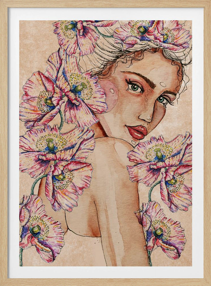 Woman wih Poppies | Poster
