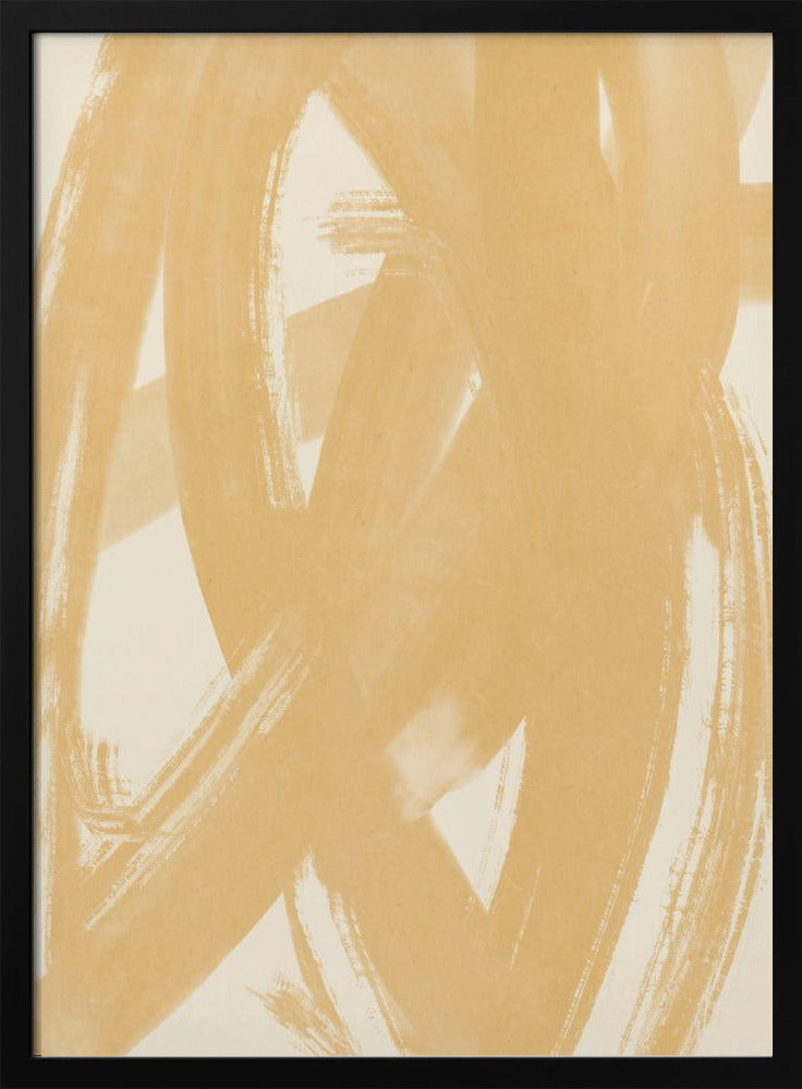 Dynamic Beige Brushstrokes | Poster